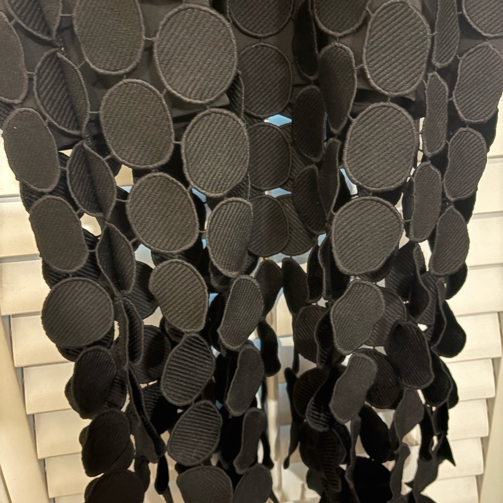 Elegant Black Circle Pattern Skirt